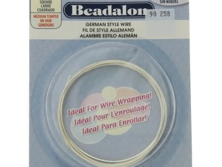 BEADALON 20 GAUGE SQUARE SILVER WIRE (2 M) Cheap