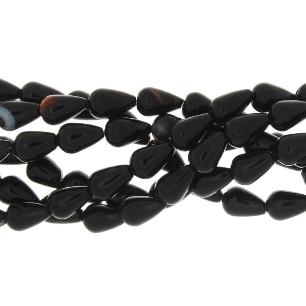 BLACK DROPLET 4 X 8 X 12 MM STRAND Fashion