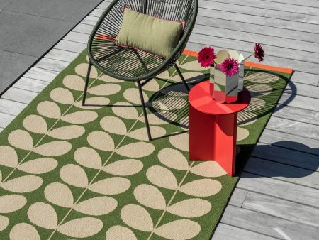 Basil Solid Stem Outdoor Rug For Discount