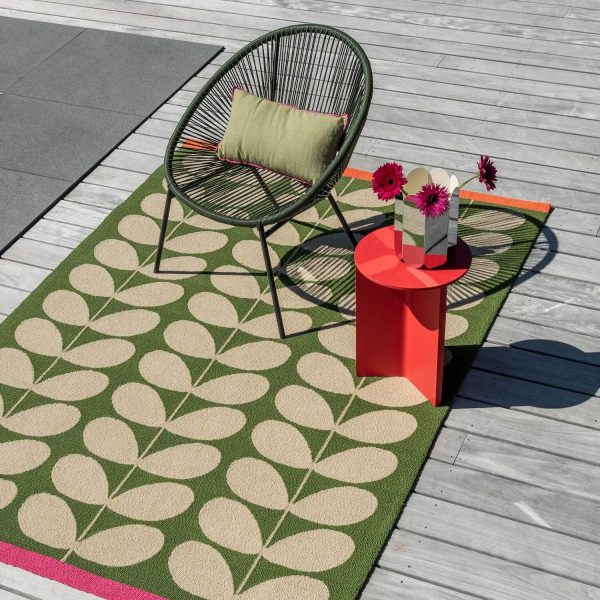 Basil Solid Stem Outdoor Rug For Discount