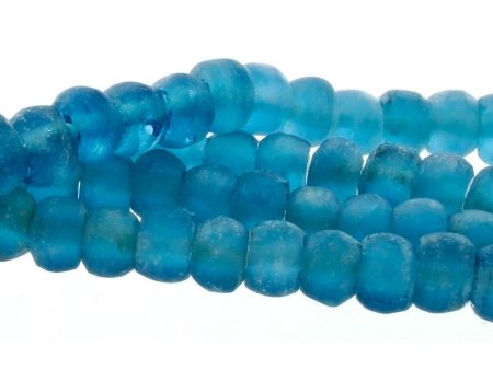 BALI RECYCLED RONDELLE 8 X 12 MM STRAND For Sale