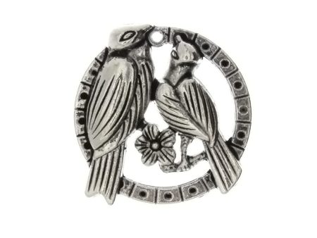 ANIMAL LOVEBIRDS 26 MM PEWTER CHARM Sale