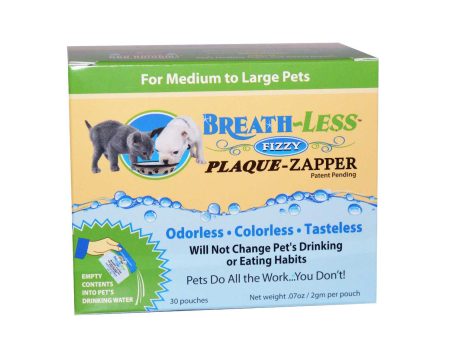 Ark Naturals Breath-Less Fizzy Plaque-Zapper for Medium to Large Pets, 30 packets Fashion