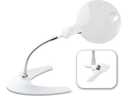 5-Inch LED Magnifier with Clip and Stand For Discount