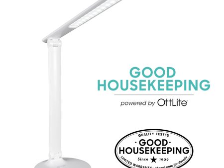 Good Housekeeping by OttLite Sanitizing Desk Lamp with USB Charging For Discount