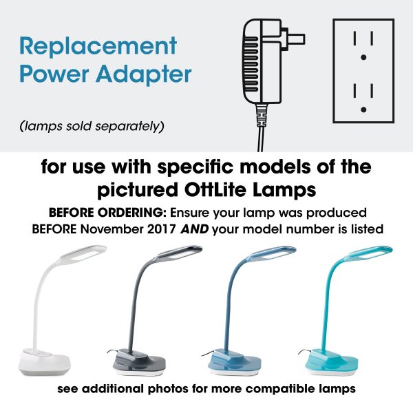 Adapter for OttLite Easel Lamp, Soft Touch and Other OttLite Lamps - Please Check Production Date Online Sale