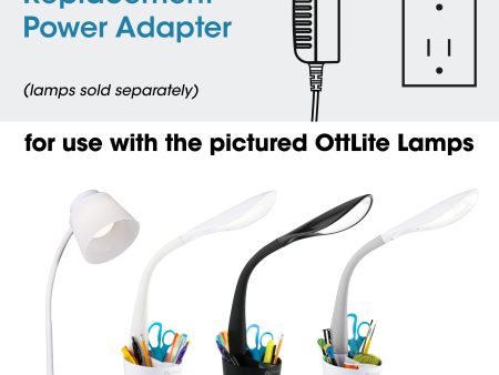 Adapter for OttLite Clarify LED Desk Lamp and LED Craft Space Organizer Lamp Fashion