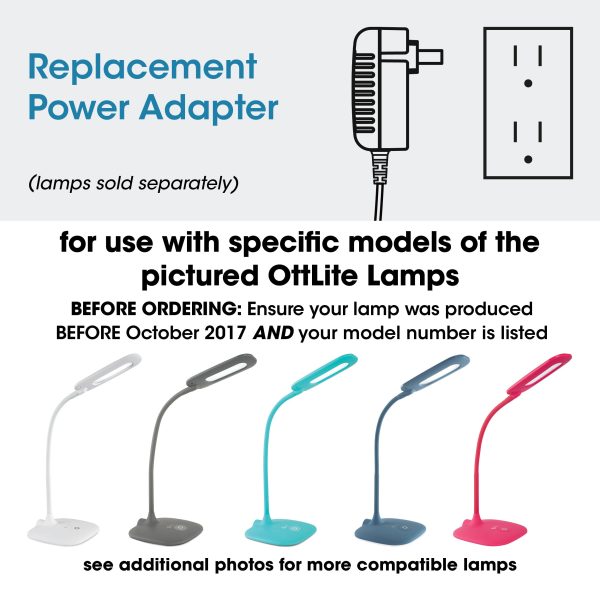 Adapter for OttLite Easel Lamp, Soft Touch and Other OttLite Lamps - Please Check Production Date Online Sale